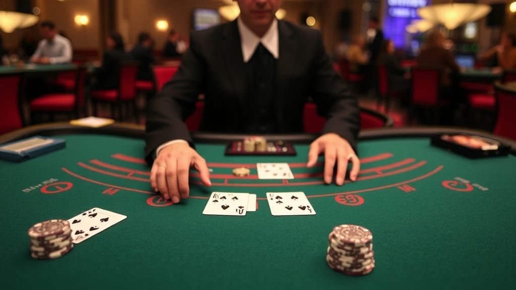 Live blackjack table example